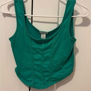 Rue21 Green Sleeveless Crop Top